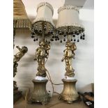 Two classical style lamps in the form of cherubs ,