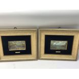 Two small 20th century framed miniature oil painti