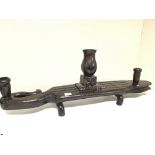 A large carved Lignum Vitae Colonial alter table c