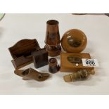 A small collection of Mauchline ware items to incl