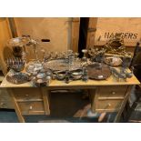 WITHDRAWN - A large collection of good silver plated items.
