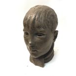 A Bronze bust entitled Jeremy by Phoebe Stabler 1950. Signed to the reverse
