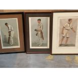 A collection of sports Spy prints cricketers and Oxford Athletics (5)