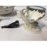 A collection of ceramics and glass Minton jug and bowl with matching tureen Royal Worcester stylised