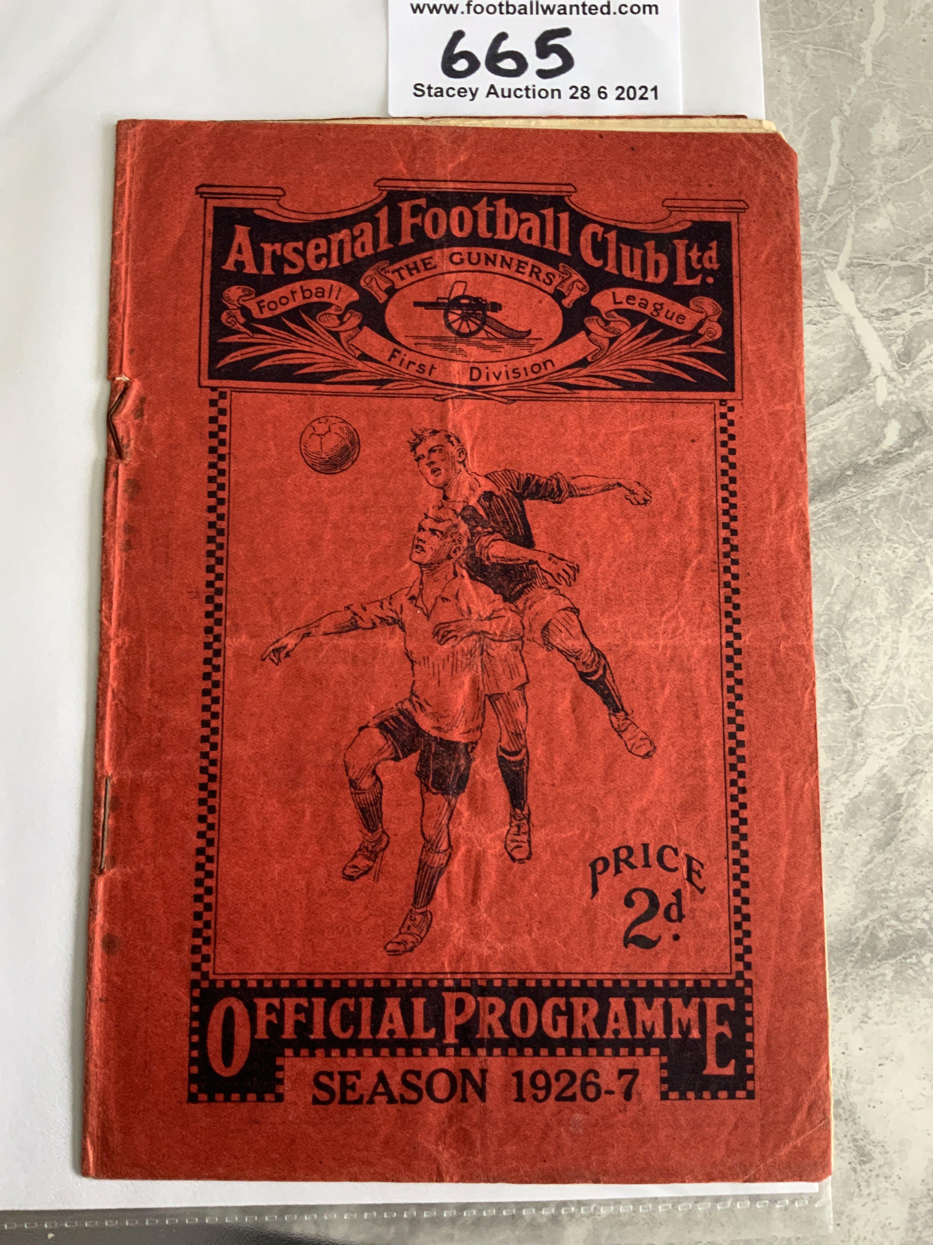 26/27 Arsenal v Liverpool FA Cup Football Programm