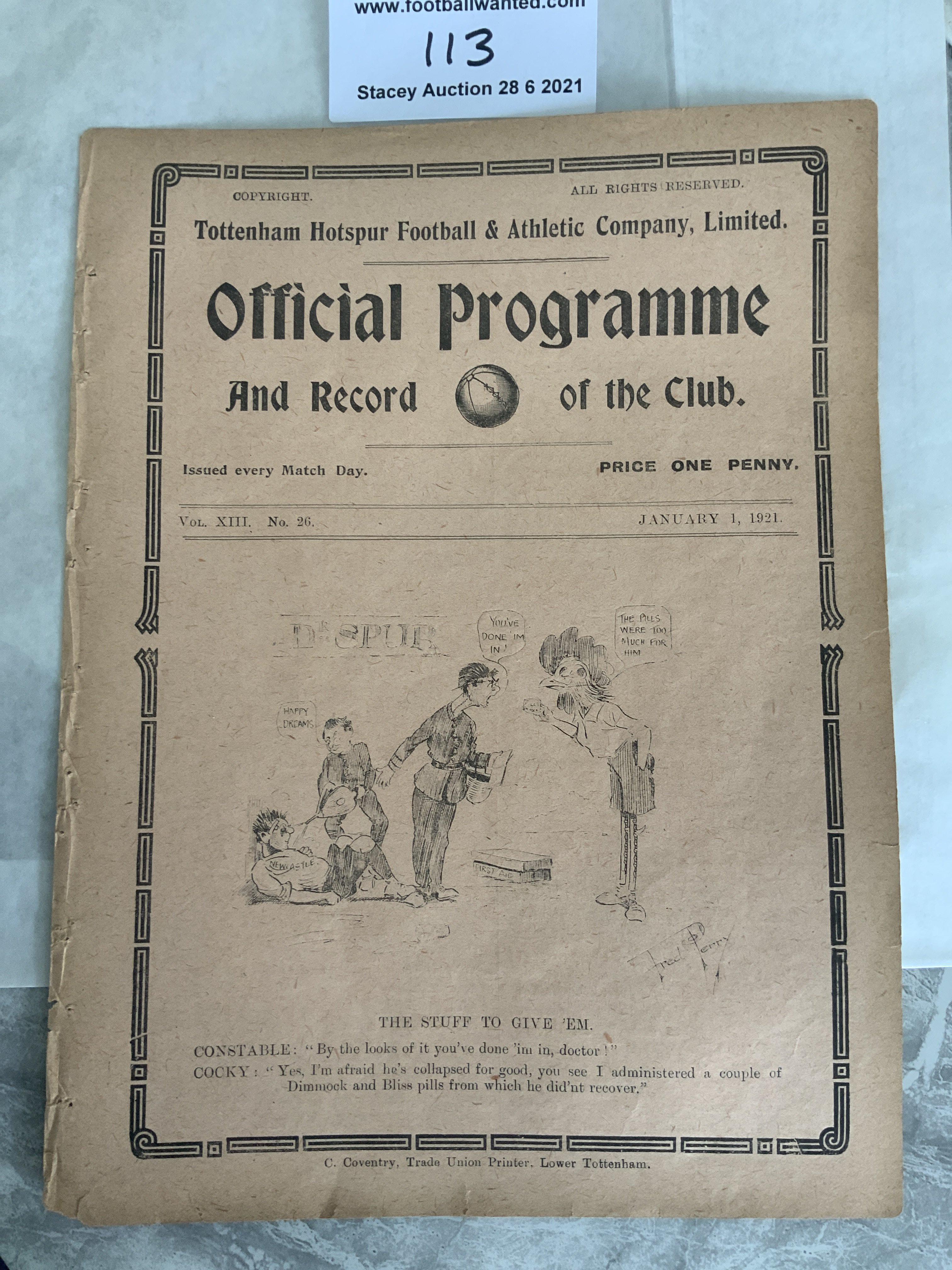 1920/1921 Tottenham Reserves v Arsenal Football Pr