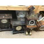 A mixed collection of clocks. No reserve.