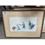 A collection of 12 Chinese watercolour paintings o