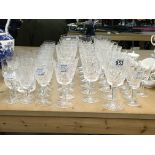 A collection of Waterford drinking glasses