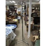 A modern 20th century design chrome coat stand mea