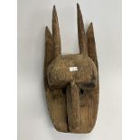 An African tribal mask, possibly Bambara tribe, We