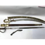 Two original Indian presentation cavalry swords an