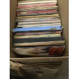A box of various LPs 12inch singles and 78s, artis