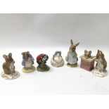 Seven Beatrix Potter Royal Albert figures all in o