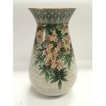 A modern cloisonné vase decorated with fruiting fo