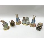 Six Royal Albert Beatrix Potter figures all with o