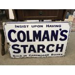 A vintage emailed sign advertising for Colman’s St