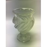 A small signed ornate Lalique vase measuring in he