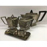 An Art Deco Tea set marked EPNS together with an A