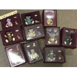 10 boxed Steiff Enesco collection bears various