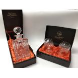 Webb lead Crystal decanter with original boxes and