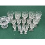 A box of good Victorian cut glass drinking glasses