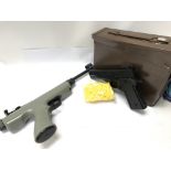 An original air gun and a BB gun with spare ammo,