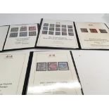 Three Harrington & Byrne stamp albums 1883-84 Quee