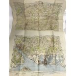 A collection of second World War ordinance survey maps, military issue. For Winchester,