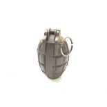 An INERT WWI No 5 Mills Hand Grenade. Maker Mills