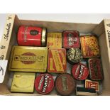 12 vintage tobacco tins, no reserve. Including bra