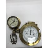 An unusual brass Walkers Trident Electric Ships lo