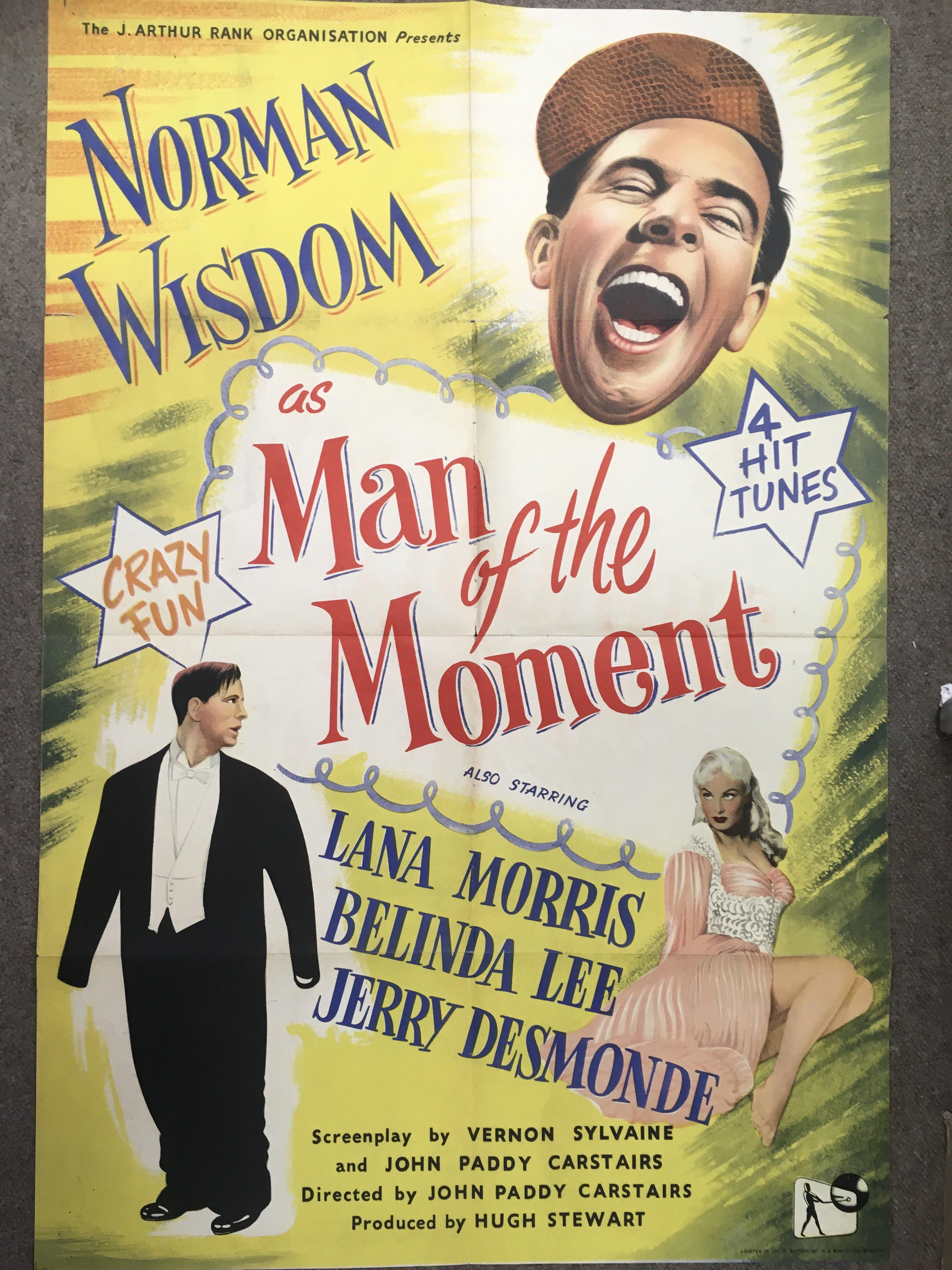 A UK one sheet film poster for 'Man Of The Moment'