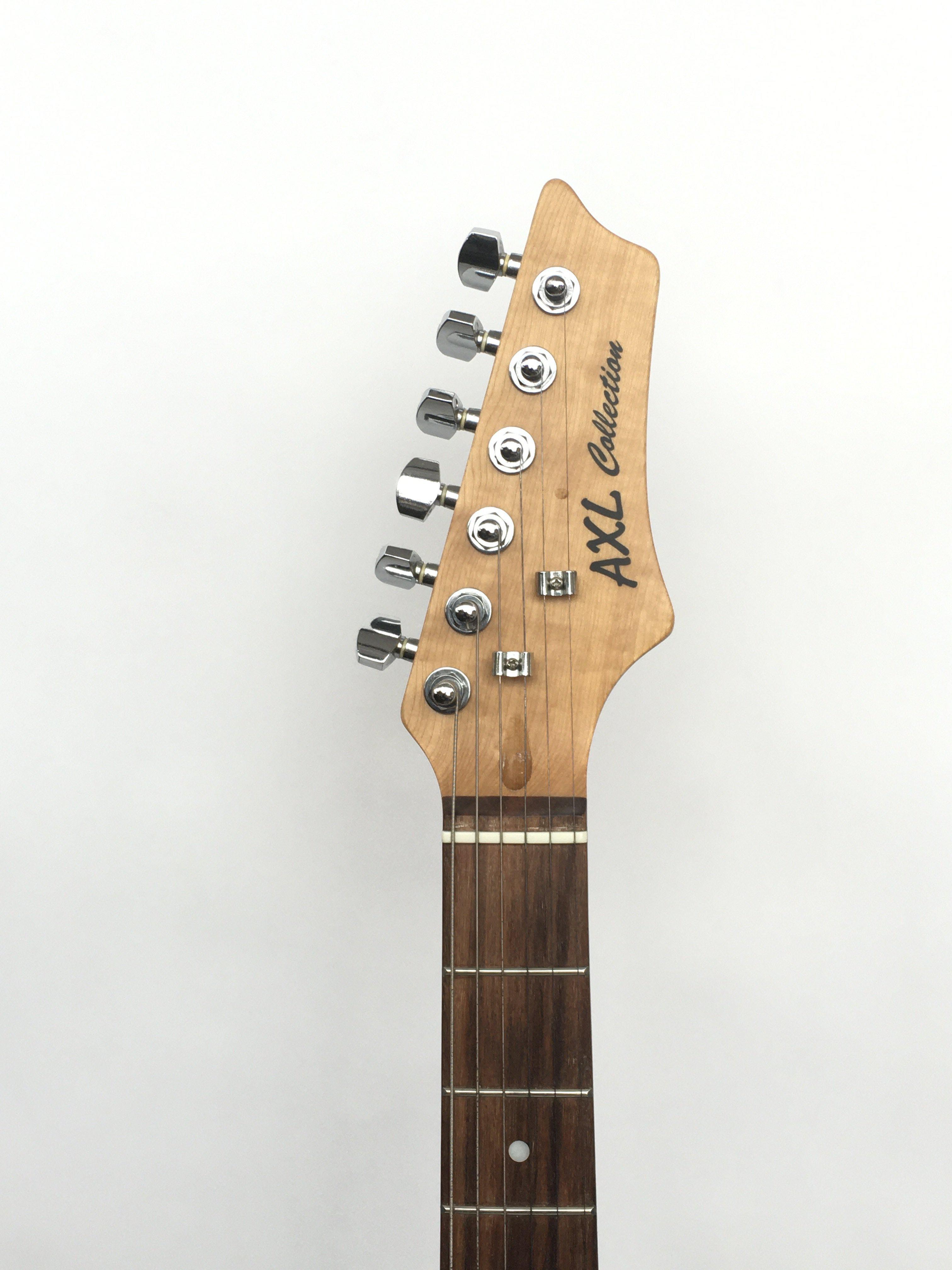 An AXL Strat style electric guitar with leopard pr - Image 2 of 4