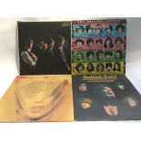 Four Rolling Stones LPs comprising the self titled