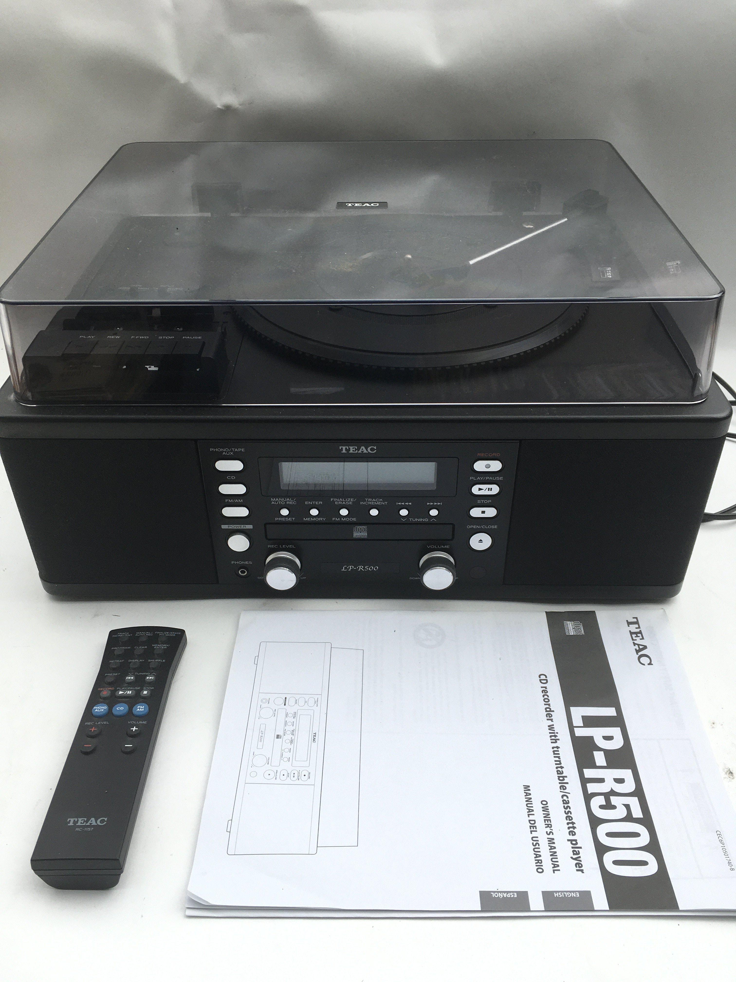 A TEAC LP 500 CD recorder with turntable and casse