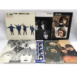 Seven Beatles LPs comprising early pressings of 'A