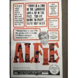 A US one sheet film poster for 'Alfie' starring Mi