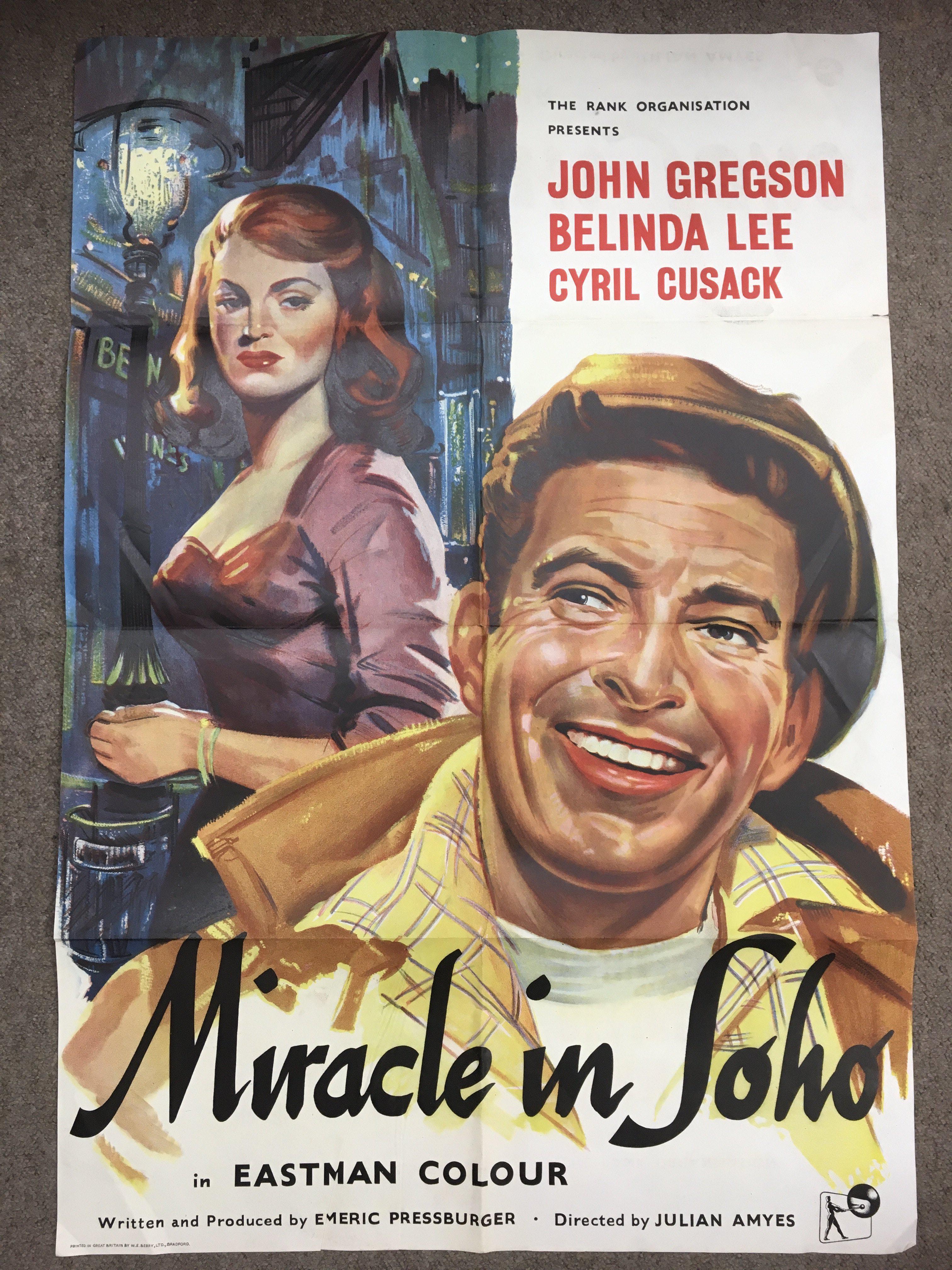 A UK one sheet film poster for 'Miracle In Soho',