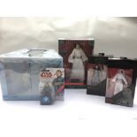 Five boxed Star Wars figures of Princess Leia comp