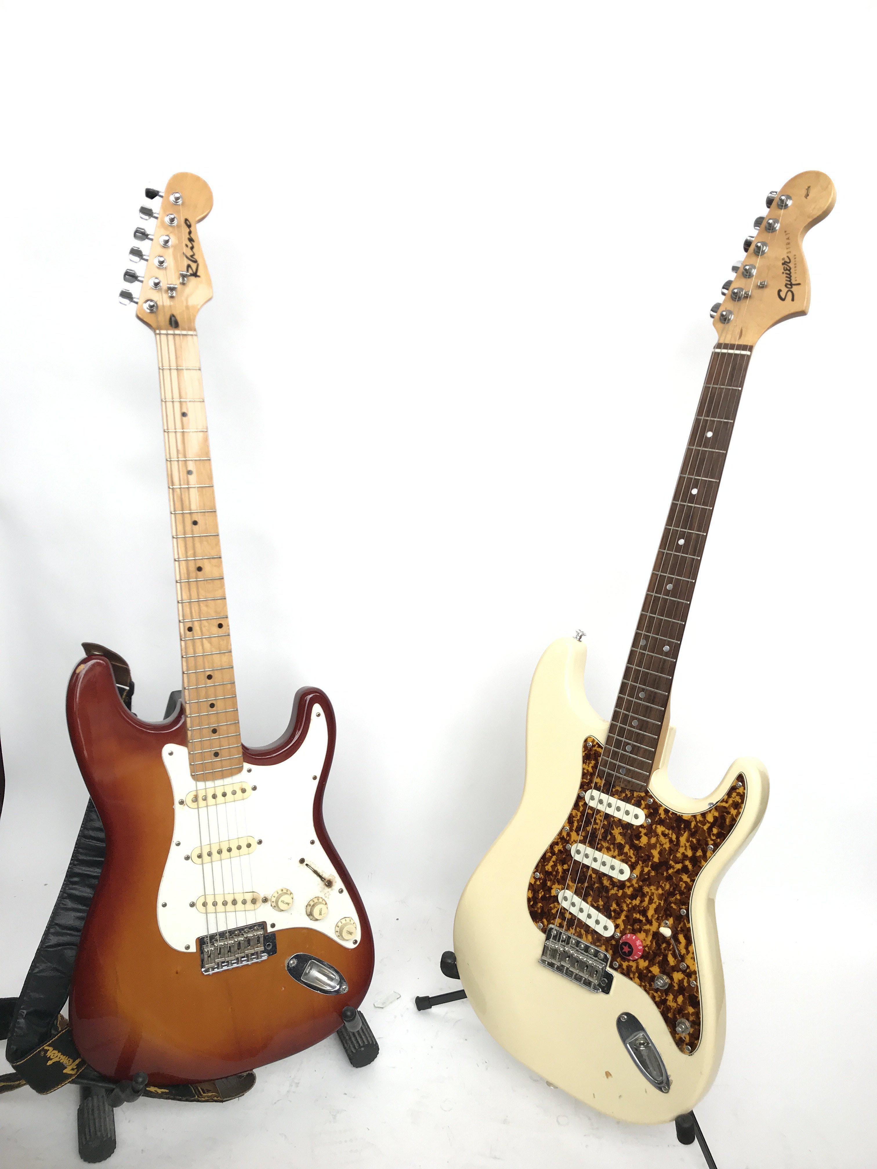 A Fender Squier Affinity series Stratocaster style