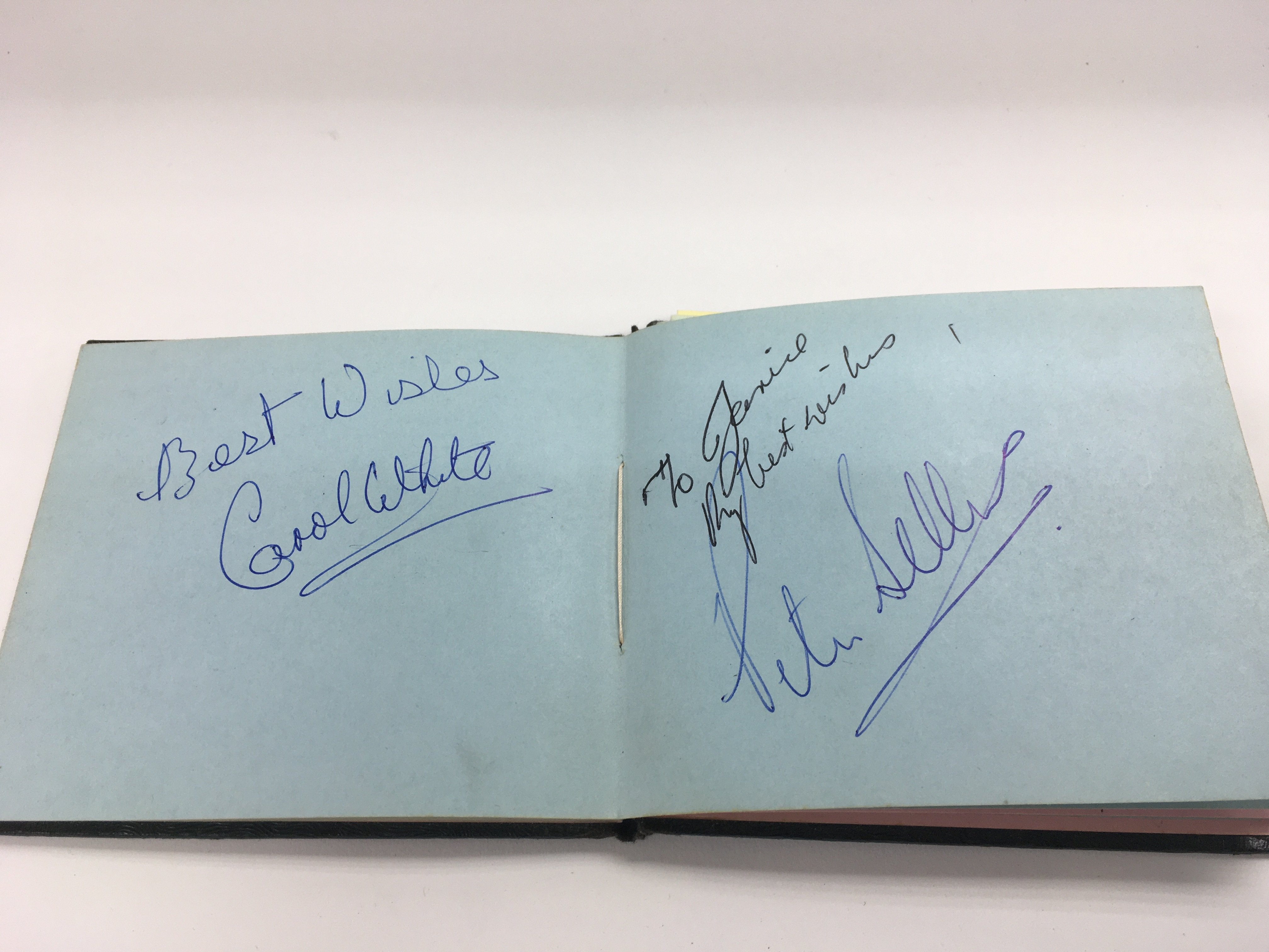 An autograph booklet containing various autographs