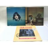 Three Gram Parsons LPs comprising 'Grievous Angel'