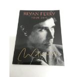 A signed Bryan Ferry 2015 tour program.