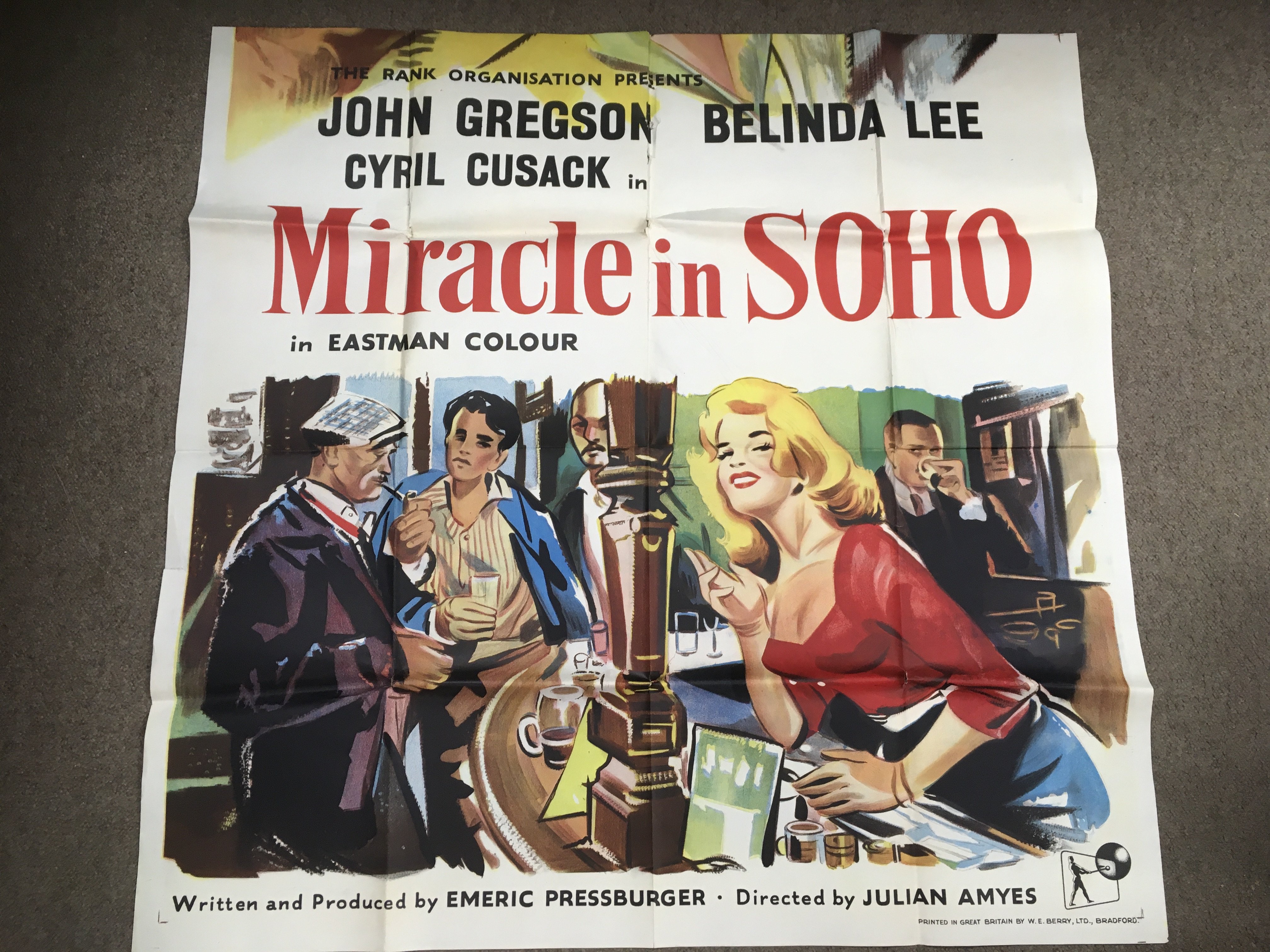 A UK one sheet film poster for 'Miracle In Soho', - Image 2 of 3