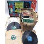 A collection of 7inch singles, 78s and LPs by vari