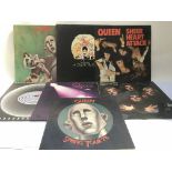 Six Queen LPs comprising the self titled debut, 'Q