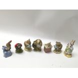 Seven Royal Albert Beatrix Potter figures includin