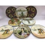 A collection of Doulton series ware plates.