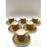 A Wedgwood coffee set in the Susie Cooper design -